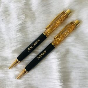 Luxury Black-Gold Engraved Pen