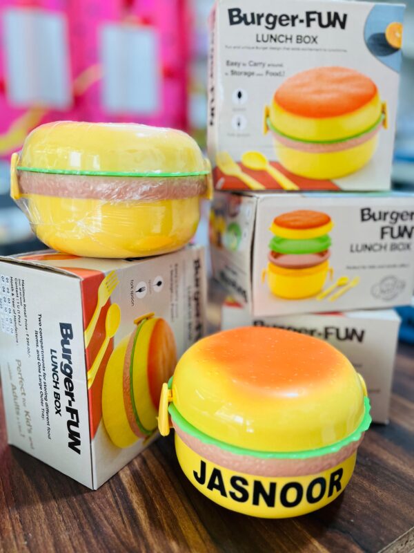 Personalized Burger-Shaped Lunch Box