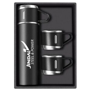 Corporate Logo Printed Flask & Mug Gift Set