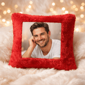 Personalised square cushion for husband with photo custom romantic gift for him