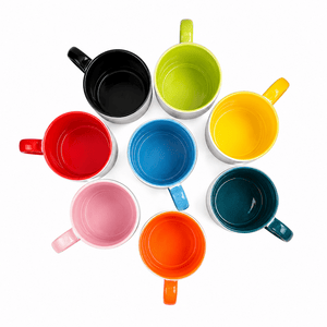 Ceramic mug with colored inner options for gifting and custom ised printing