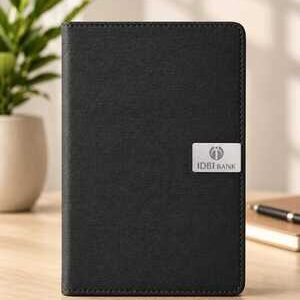 Premium notebook diary with custom logo branding for corporate gifting and office use